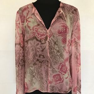INC International Concepts Silk Tunic, Pink 6P